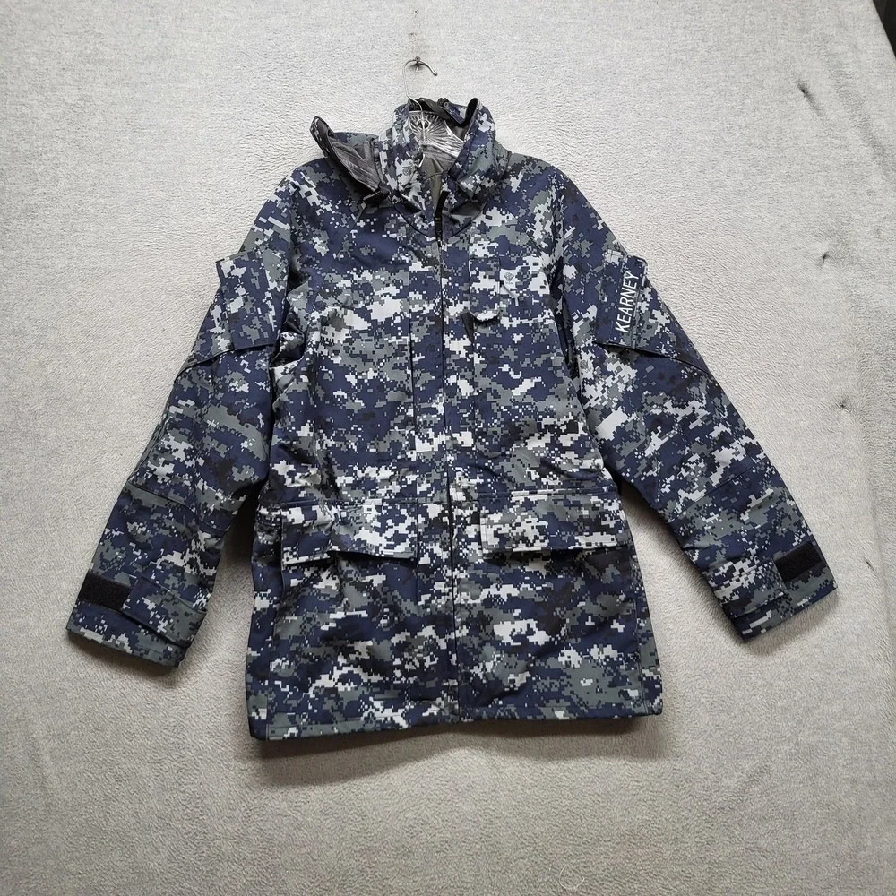 US Navy Men Jacket S Navy Blue Parka NWU Type III‎ Laminate Nylon PTFE